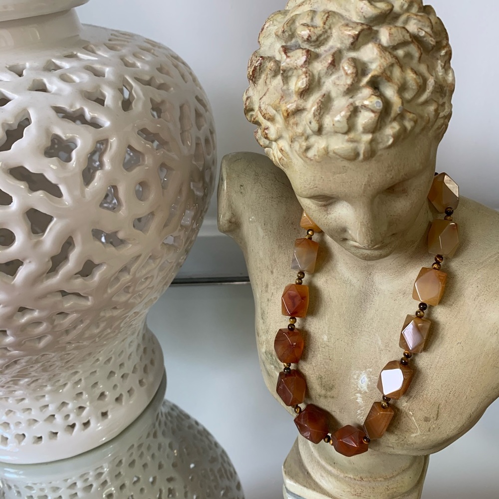 Beautiful brown stone necklace